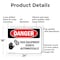 Signmission This Equipment Starts Automatically Danger Sign, Aluminum, 24in W x 18in L, 2PK OS-2PACK-DS-A-1824-L-2325 - alternate 7